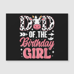 Dad Of The Birthday Girl Cow Father Daddy