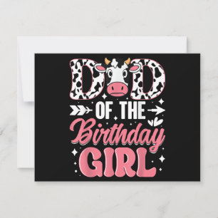 Dad Of The Birthday Girl Cow Father Daddy