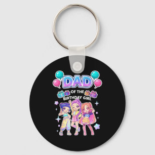 Dad of the birthday girl cute chibi kpop funny keychain