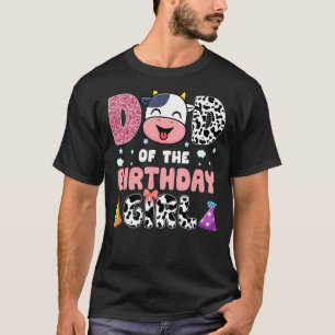 Dad Of The Birthday Girl Farm Cow Birthday Cow Pap T-Shirt
