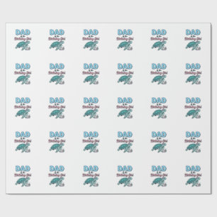 Dad of the Birthday Girl Sea Turtle Vintage Shirt  Wrapping Paper