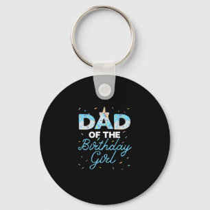 Dad of the Birthday Girl- Unicorn Donut Grow Up Fa Keychain