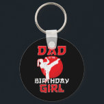 Dad Of The Birthday Karate Taekwondo Girl Martial  Keychain<br><div class="desc">Dad Of The Birthday Karate Taekwondo Girl Martial Arts</div>