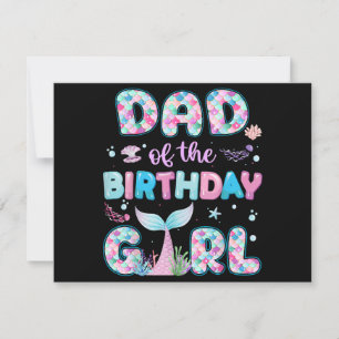 Dad Of The Birthday Mermaid Girl Family Matching P