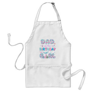 Dad Of The Birthday Mermaid Girl Family Matching P Standard Apron