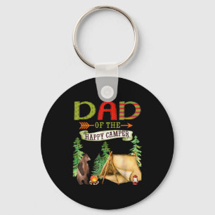 Dad Of The Happy Camper First Birthday Camng  Keychain