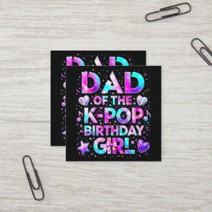 Dad Of The K-Pop Birthday Korean Music Square Business Card