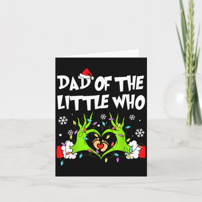 Dad Of The Little Who Funny Christmas Pregnancy An Card (Front)
