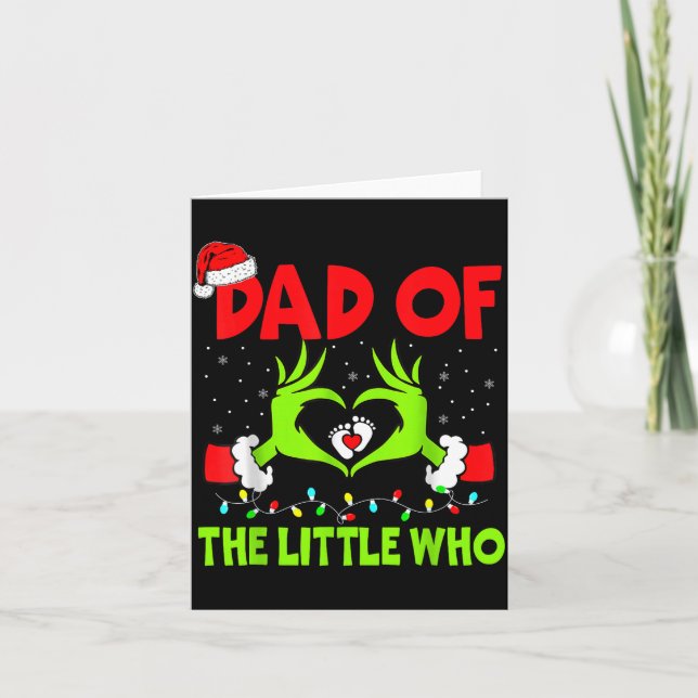 Dad Of The Little Who Funny Christmas Pregnancy An Card (Front)