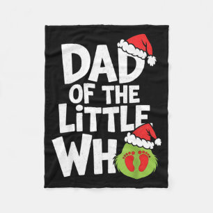 Dad Of The Little Who Funny Christmas Pregnancy An Fleece Blanket
