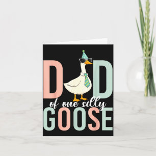 Dad Of The Silly Goose First Birthday Party Family Card