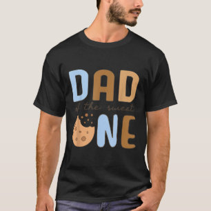 Dad Of The Sweet One Cookies And Milk 1st Birthday T-Shirt