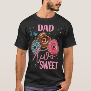Dad Of The Sweet Two 2nd Doughnut Birthday Party T T-Shirt