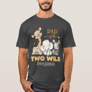 Dad of the Two Wild Safari Birthday T-Shirt