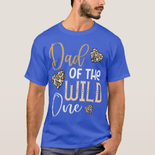Dad OF THE WILD ONE First Birthday Leopard Heart M T-Shirt