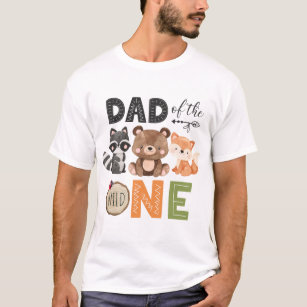 Dad of the Wild One Woodland Birthday T-Shirt