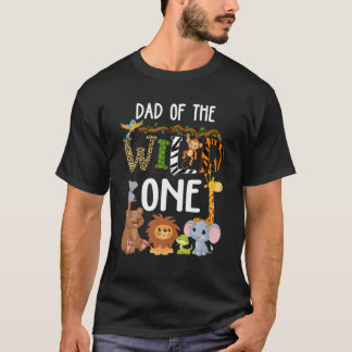 Dad Of The Wild One Zoo Birthday Safari Jungle Ani T-Shirt