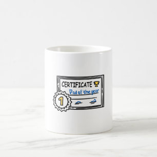 Dad of the Year certificate father's day Award Coffee Mug