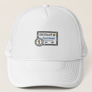 Dad of the Year certificate father's day Award Trucker Hat