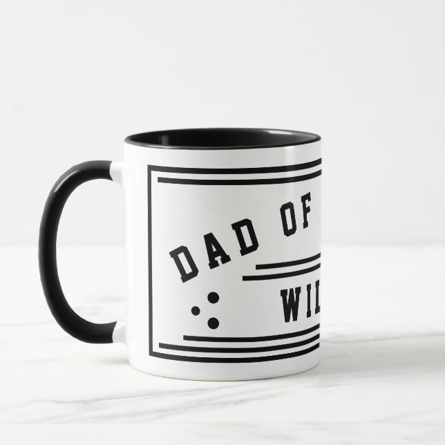 Dad of the year Custom Name Birthday Father's Day Mug (Left)