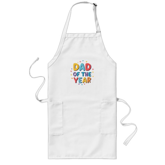 Dad of the Year – Funny Father’s Day Gift Long Apron (Front)