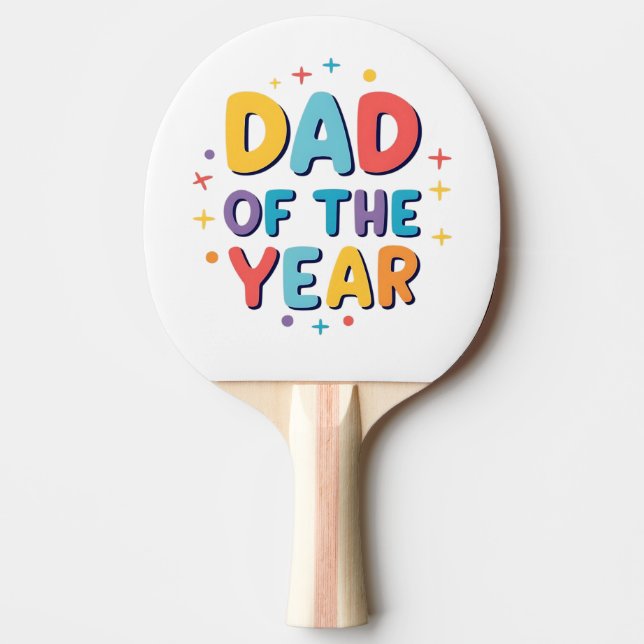 Dad of the Year – Funny Father’s Day Gift Ping Pong Paddle (Front)