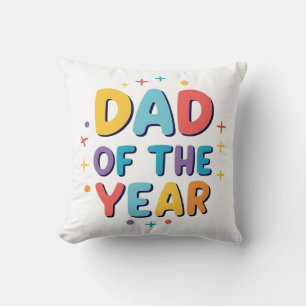 Dad of the Year – Funny Father’s Day Gift Throw Pillow