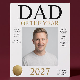 Dad Of The Year Photo Plaque