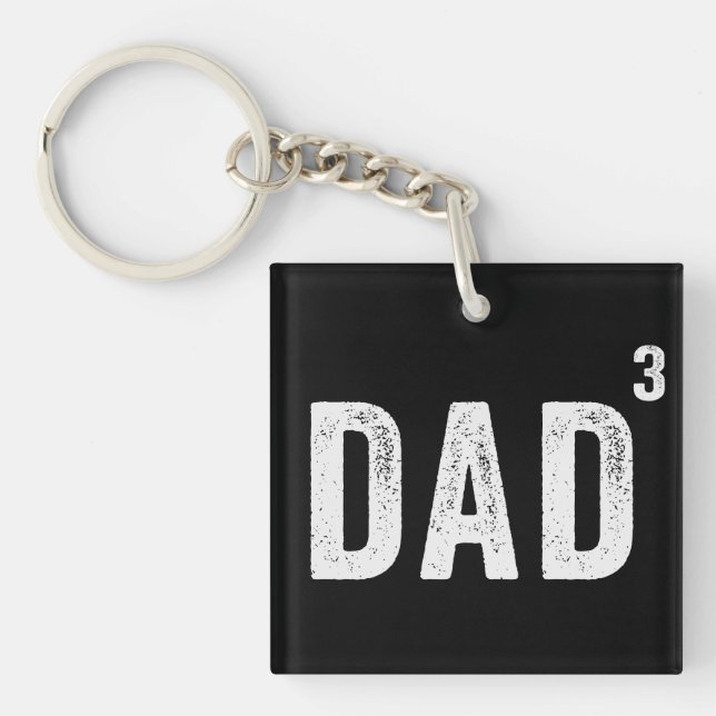 Dad Of Three Keychain (Front)