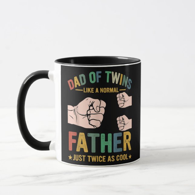 Dad Of Twins Like A Normal Father Just Twice Mug (Left)