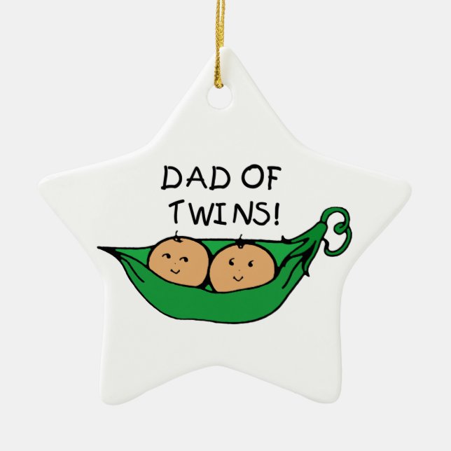 Dad of Twins Ornament (Front)