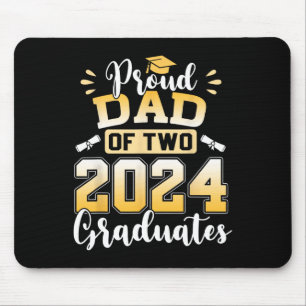 Dad Of Two 2024 Graduates Senior Dad Cl Of 2024 Mouse Pad