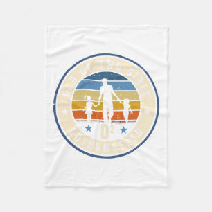 Dad Of Two Girls Outnumbered D2 Squared Fathers Da Fleece Blanket