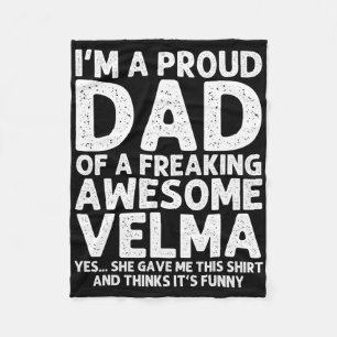 Dad Of Velma Gift Father's Day Funny Personalized Fleece Blanket