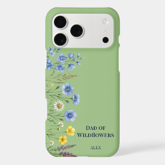 Dad of Wildflowers Floral Sage Green Custom Name