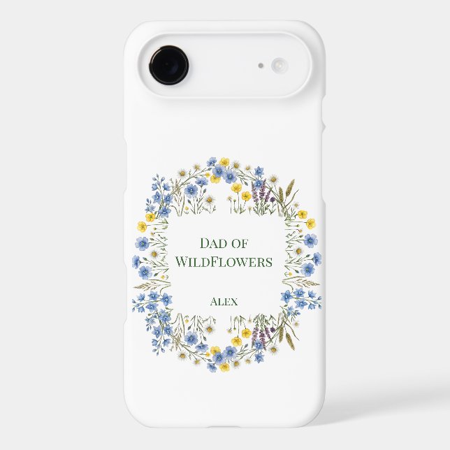 Dad of Wildflowers Floral Wreath Custom Name (Back)
