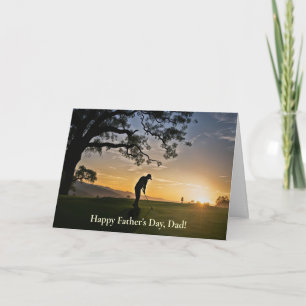 Dad or Father Happy Fathers Day with Golf Theme Card