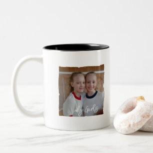 Dad Overachiever That's Why I Have Twins Funny Two-Tone Coffee Mug