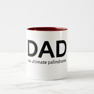 Dad Palindrome Two-Tone Coffee Mug