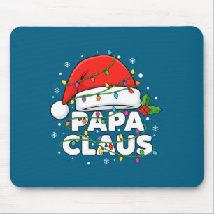 Dad Papa Claus Christmas Lights Family Matching Lo Mouse Pad