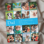 Dad Papa Father Definition 16 Photo Fun Sky Blue Fleece Blanket<br><div class="desc">Personalise with 16 favourite photos and personalized text for your special dad or papa to create a unique gift for Father's day, birthdays, Christmas or any day you want to show how much he means to you. A perfect way to show him how amazing he is every day. Designed by...</div>