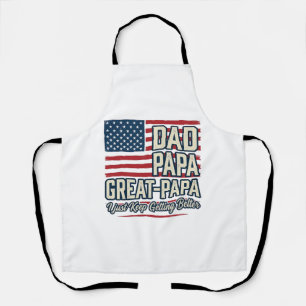 Dad Papa Great-Papa Patriotic Vintage Family Shirt Apron