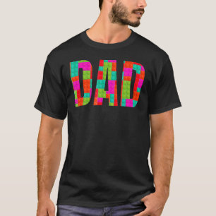Dad Parent Brick Master Builder Building Blocks Se T-Shirt