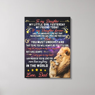 Dad - Perfect Gift For Your Daughter  Canvas Print