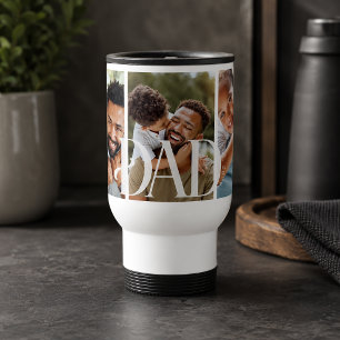 Dad Personalized Family Photo Travel Mug
