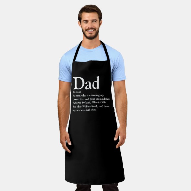 Dad Personalized Name Definition  Apron (Worn)