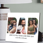 DAD Photo Collage 3 Letter Cutout Personalized Plaque<br><div class="desc">Create a unique photo collage for your dad. Upload 3 of your favourite photos, customize the message and add your name(s). The wording currently reads "love to you today and every day [name(s)]" and you can edit this as you wish. The cutout template ensures your pictures will display as the...</div>