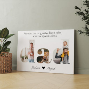 Dad Photo Collage, Birthday Gift For Dad Canvas Print