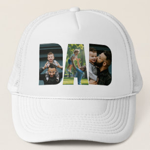 Dad Photo Collage Fathers Day  Trucker Hat
