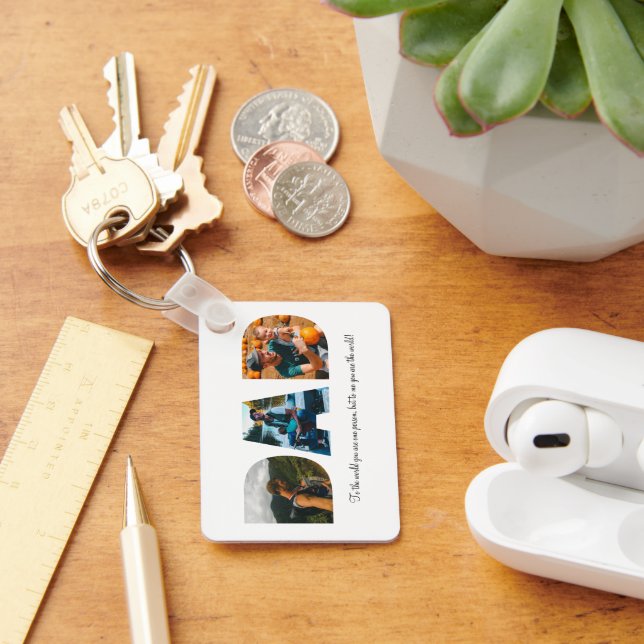 Dad Photo Collage Keychain for Father's day (Desk)